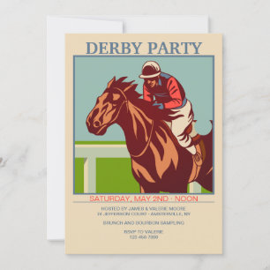 Invitation Cheval et Jockey Derby Party