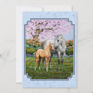 Invitation Cheval Gris Dappel Mare Palomino Foie