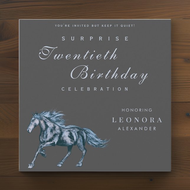 Invitation Cheval mystique N'IMPORTE QUELLE Surprise fête d'a (Créateur téléchargé)