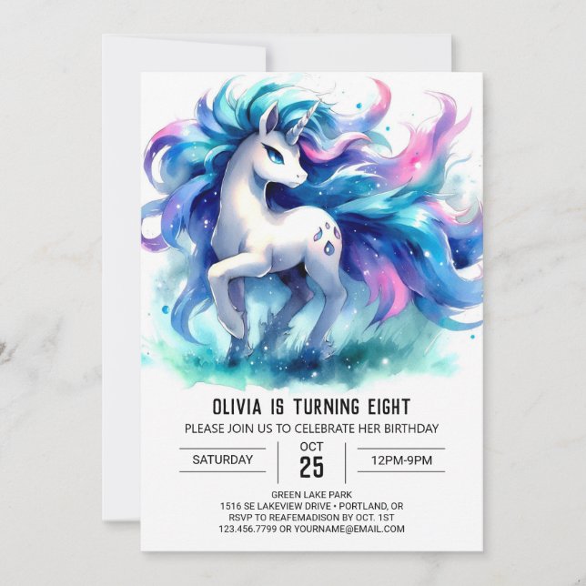 Invitation Cheval numérique de Bohême Anniversaire (Devant)