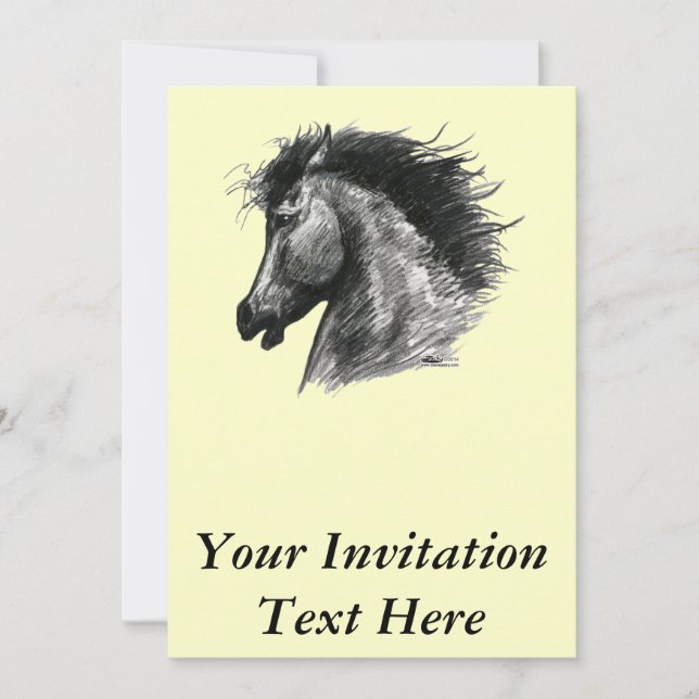 Invitation Cheval Sauvage Fougueux (Devant)