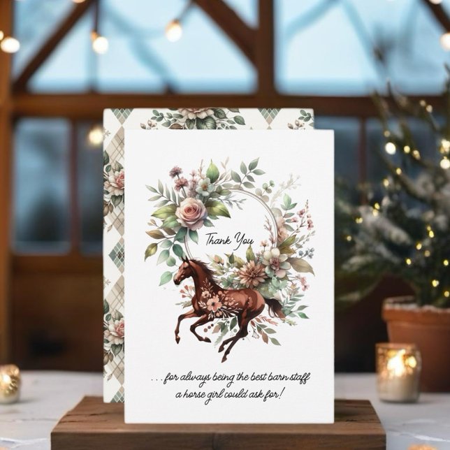 Invitation Cheval Thoroughbred Fleur équestre (Personalize this beautiful design!)