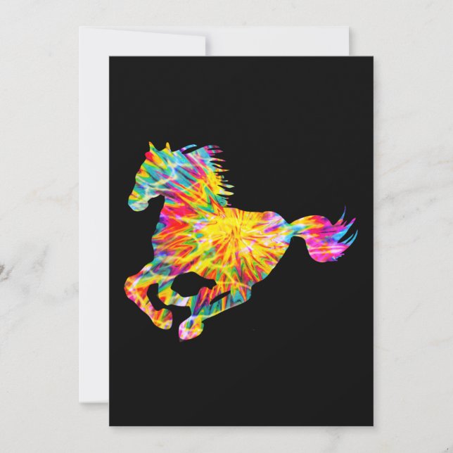 INVITATION CHEVAL TIE DYE (Devant)