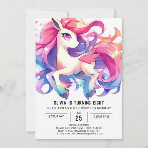 Invitation Cheval Whimsical Personnalisé Anniversaire