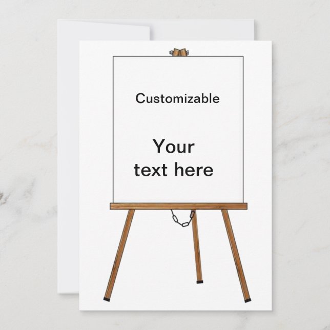 Invitation Chevalet en bois de conférence et d'affichage (Devant)