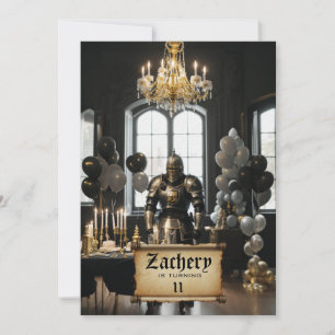 Invitation *~* Chevalier en Armor Thème médiéval AP88 Anniver