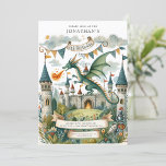 Invitation Chevalier et dragon Royal Medieval Boy Anniversair<br><div class="desc">Petit chevalier avec Invitation d'anniversaire Dragon</div>