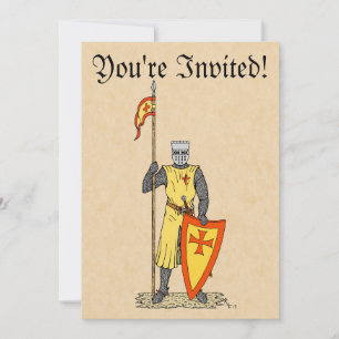 Invitation Chevalier médiéval du début du XIIIe siècle
