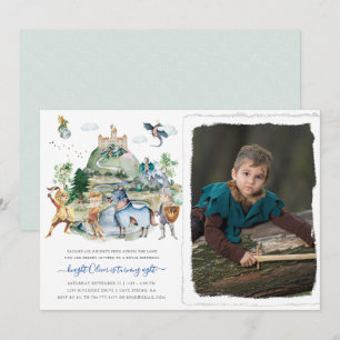 Invitation Chevaliers & Dragons   Anniversaire Médiéval Royal