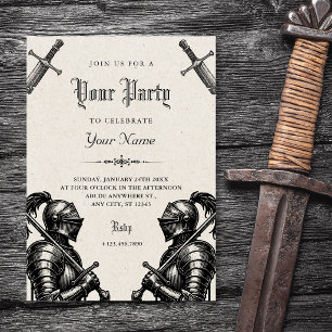 Invitation Chevaliers médiévaux 