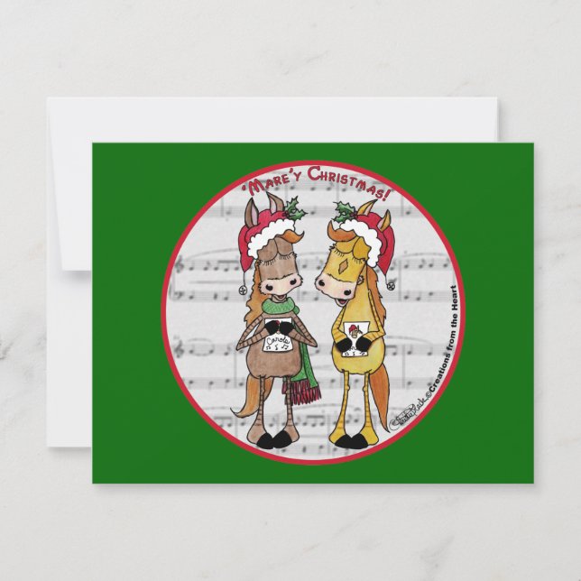 Invitation Chevaux de covoiturage - 'Mare'y Christmas (Devant)
