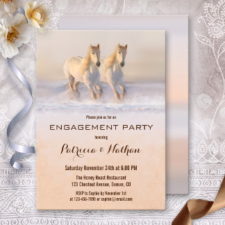 Invitation Chevaux d'hiver dans la participation à la neige I