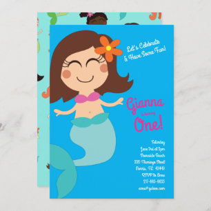 Invitation Cheveux Brown Anniversaire de enfant