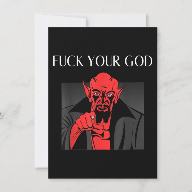 Invitation Chèvre Aist Satan Baphomet Cadeau (Devant)