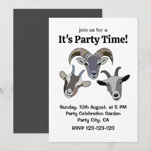 Invitation Chèvre animal drôle chèvre