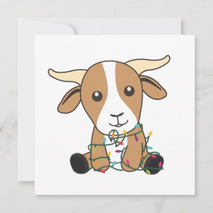 Invitation Chèvre Noël Chèvres Animaux d'hiver