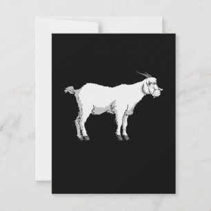 Invitation Chèvre portant un masque facial médical