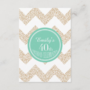Invitation Chevron 40e fête d'anniversaire Choisissez la cart