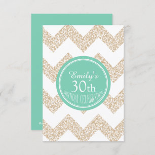 Invitation Chevron Custom 30th Birthday Choose Color