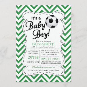 Invitation Chevron moderne C'est un Baby shower de Football d