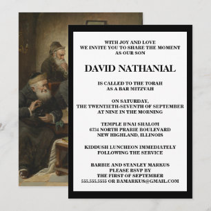 Invitation "Chez Rabbin" par la barre Mitzvah de Karl