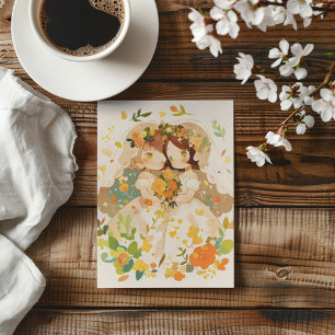 Invitation Chibi Anime fille Mariage lesbienne