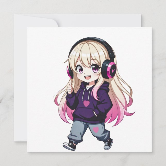Invitation Chibi Drôle (Devant)