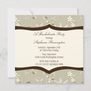 Invitation chic à la bachelorette florale