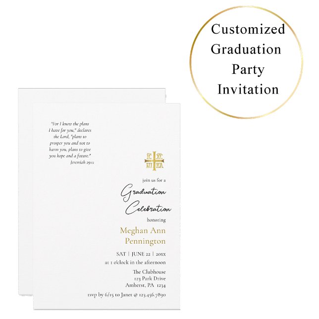Invitation Chic and Simple Orthodox 2026 Graduation Party (Créateur téléchargé)
