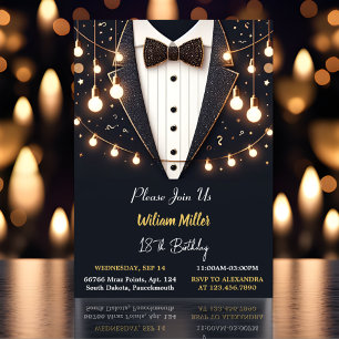 Invitation Chic And Suit Award Hommes Adulte Tuxedo 18e Anniv