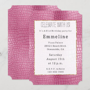 Invitation Chic animal rose