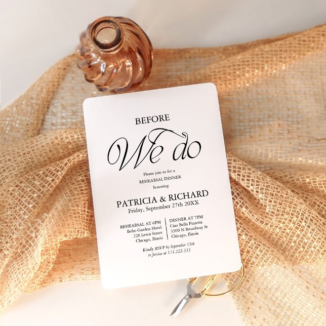 Invitation Chic avant le dîner de répétition de mariage (Créateur téléchargé)