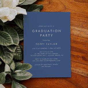 Invitation Chic Blue Graduation Party