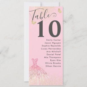 Invitation Chic Blush Pink Gold Parties scintillant Gown Quin