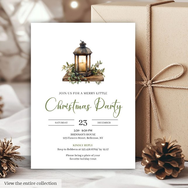 Invitation Chic Boho Botanical Earthy Holiday Party Invites (Chic Boho Botanical Earthy Holiday Party Invitation)