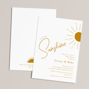 Invitation Chic Boho You Are My Sunshine Baby shower