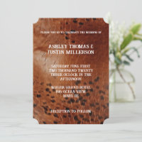 Chic Brown Faux Mariage en cuir