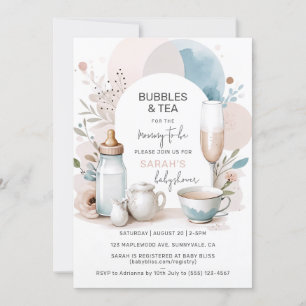 Invitation Chic Bubbles & Tea Baby shower