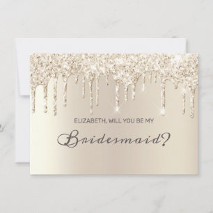 Invitation Chic Champagne Parties scintillant de goutte Éléga