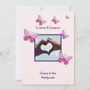 Invitation Chic Cheers to the Newlyweds Félicitations Card