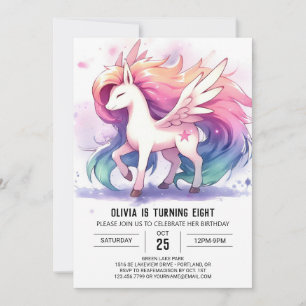Invitation Chic Cheval Editable Anniversaire