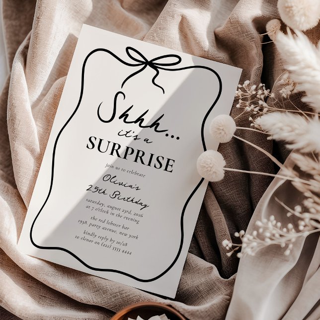 Invitation Chic Chut... c'est une fête d'anniversaire surpris (Créateur téléchargé)