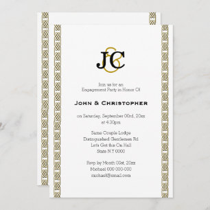 Invitation Chic classe celtique mariage gay solennel Personna