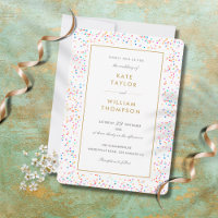 Chic Colorful Rainbow Confetti Wedding