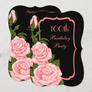Invitation Chic Corner Red Roses 100e anniversaire