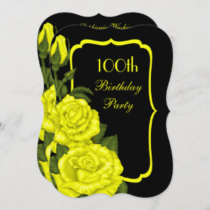 Invitation Chic Corner Yellow Roses 100e anniversaire