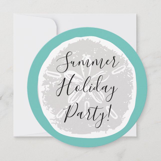 Invitation chic de fête de plage pour les vacances (Devant)