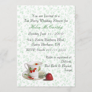 Invitation chic de thé de cottage