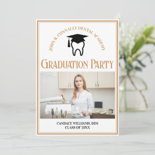 Invitation Chic Dental School Photo Custom Graduation Party