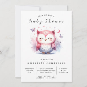 Invitation Chic Digital Owl Baby shower